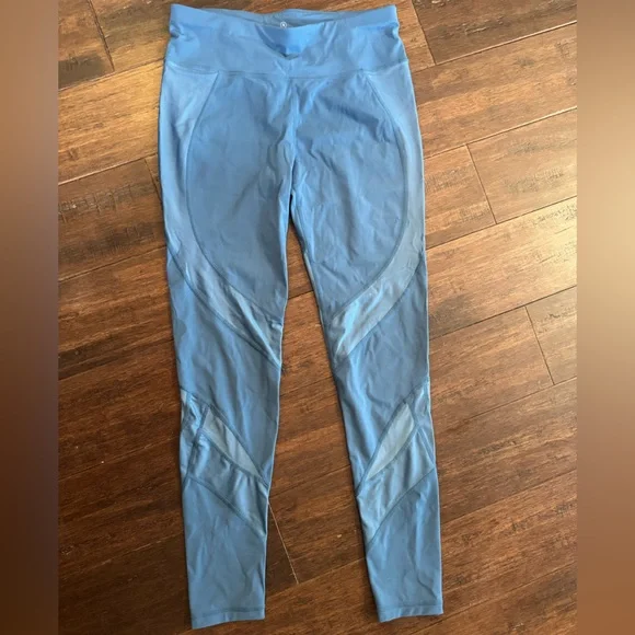 Sweaty Betty Blue High-Waist Mesh Leggings - Picture 2 of 7